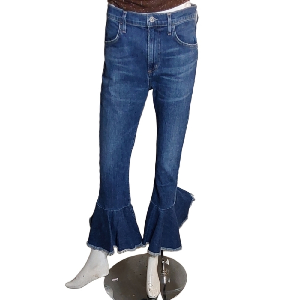 CITIZENS OF HUMANITY DREW FLOUNCE  MEDIUM WASH BLUE JEANS SIZE 29